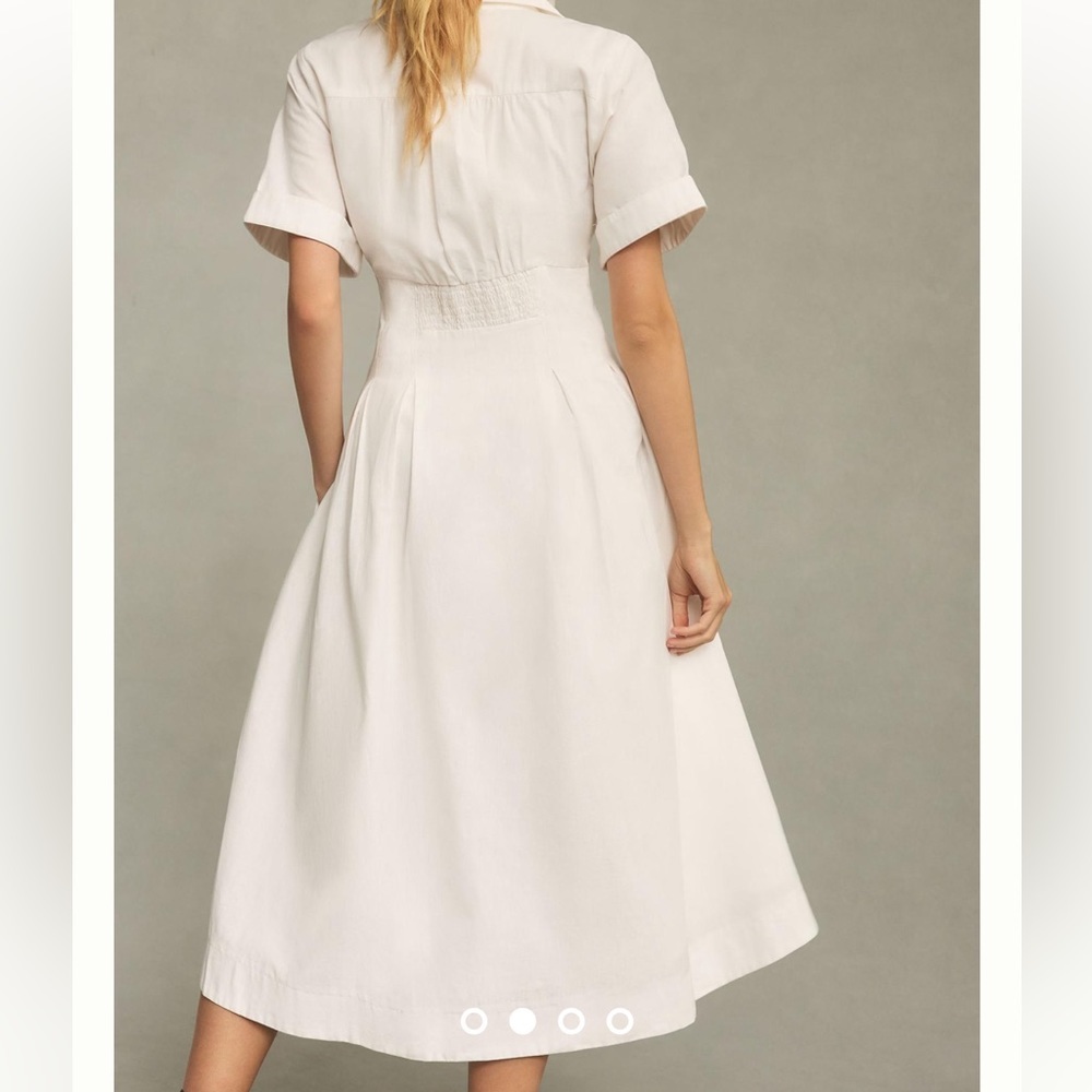 Anthropologie Aureta Studio x Anthropologie Pleated Shirt Dress M - Picture 2 of 12